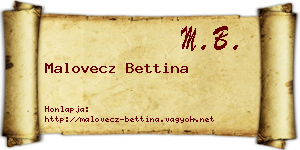 Malovecz Bettina névjegykártya