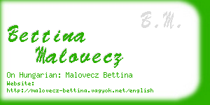 bettina malovecz business card